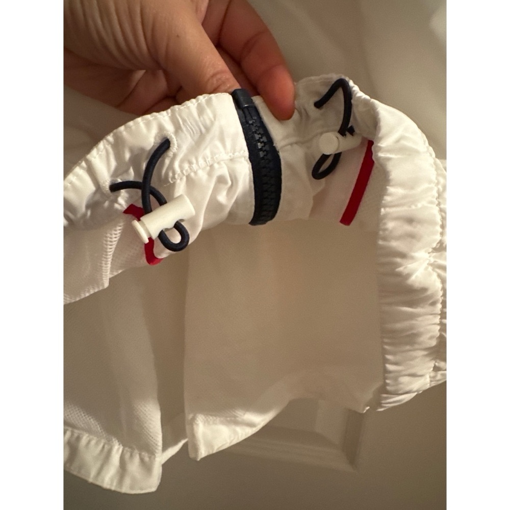 Tommy Hilfiger White windbreaker with Navy and Red Accents